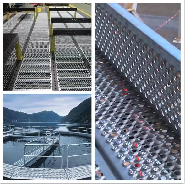 Customized Anti Skid Metal Plate Crocodile Mouth Shape 20mm-80mm Channel Height Silver Finish