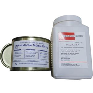 Wholesale Metronidazole Tablets 200mg, 250mg, packaging with 1000tablet/Tin, GMP medicine with BP/USP/CP Standrad from china suppliers