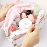 High Quality Flamingo Printed Portable Hanging Travel Makeup Toiletry Bag