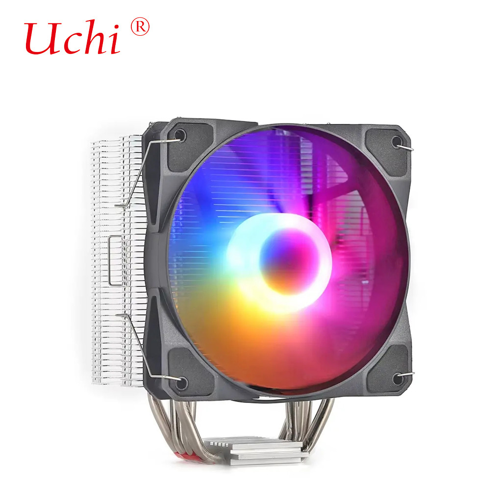 High Quality Gamer CPU Fan 6 Heatpipe Radiator RGB CPU Cooler Fan For 115X1366 2011