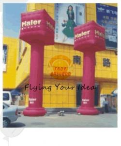 Wholesale 0.4mm PVC Tarpaulin Advertising Helium Balloons Inflatable Pillar For Entertainment Events from china suppliers