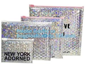 Wholesale Cosmetic Makeup Bubble Slider Zipper Bags, Zip Padded Pouch For Beauty, Skin Care, Jewelry Bag Package from china suppliers