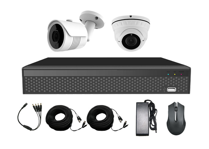 Ip66 Infrared AHD Camera Kit XVR 2 Channel Security Camera System Embedded LINUX