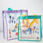 Shopping Custom Tote Bags Water Resistant PVC Handbags With Logo