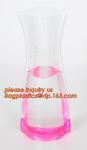 Square Plastic Vase,Plastic Flower Vases, transparent PVC bag, vase pouch, stand