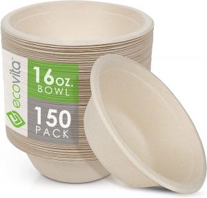 China Microwave Round Biodegradable Take Away Box Disposable Gluten Free Eco Friendly on sale