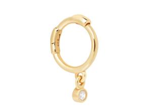 Wholesale Geometric Round 14k Gold Drop Hoop Earrings OEM ODM For Women from china suppliers