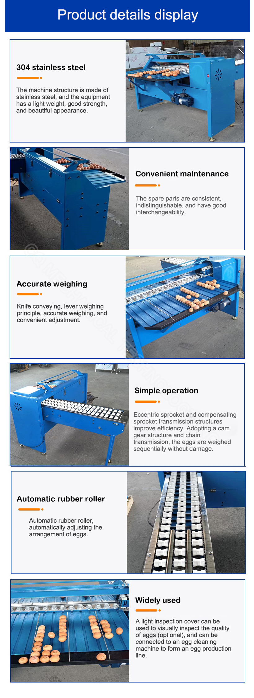 Egg Size Sorting Machine Egg Sorter Machine Automatic Egg Grading Machine