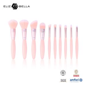 Wholesale Ergonomic 10pcs Mini Travel Makeup Brush Set Plastic Handle from china suppliers