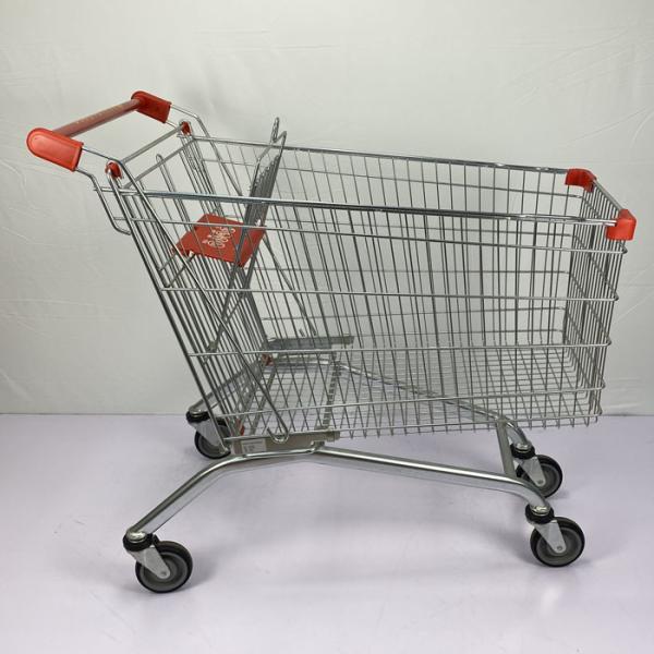 Large Capacity Supermarket Trolley 240L European Style Handcart For Family