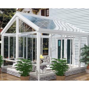 Wholesale Outdoor Glass Greenhouse UV Proof Low E Laminated Glass Aluminium Greenhouse Thermal Insulation House Beautiful Sunrooms from china suppliers