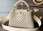 Hollow Out Womens Luxury Handbag , Snakeskin Off White Crossbody Bag