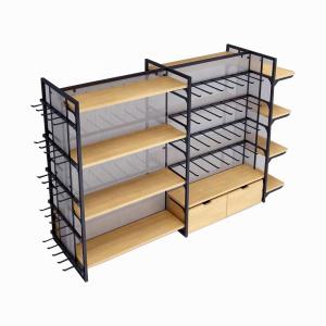 Wholesale Wall Wooden Supermarket Racks Convenience Store Shelves from china suppliers