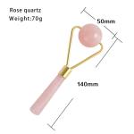 Anti Wrinkle Single Ball Pink Jade Roller For Face Massage