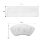 Universal White 13.5 Inch Length Steam Mop Washable Pads