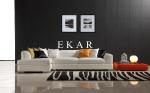 Germany Modern Simple 2017 Latest Home Furniture Living Room Snow-white Genuine