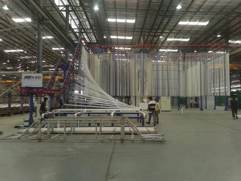 Full Automatic Blasting Metal Powder Coating Line Spraying Surface Pretreatment