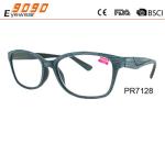 Hot sale style reading glasses with plastic blue frame ,suitable for women