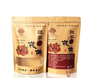custom brown paper bag window kraft paper bag with clear window/kraft paper bag with window and zipper/kraft paper