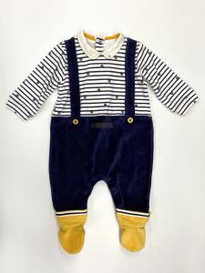 Wholesale Long Sleeve Cute Baby Rompers Romper Yarn Dyed Ring Snaps from china suppliers