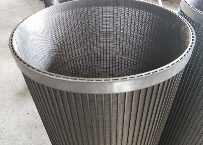 V Shap Wire Wedge Wire Wound Rotary Drum Screen SUS 304 316l