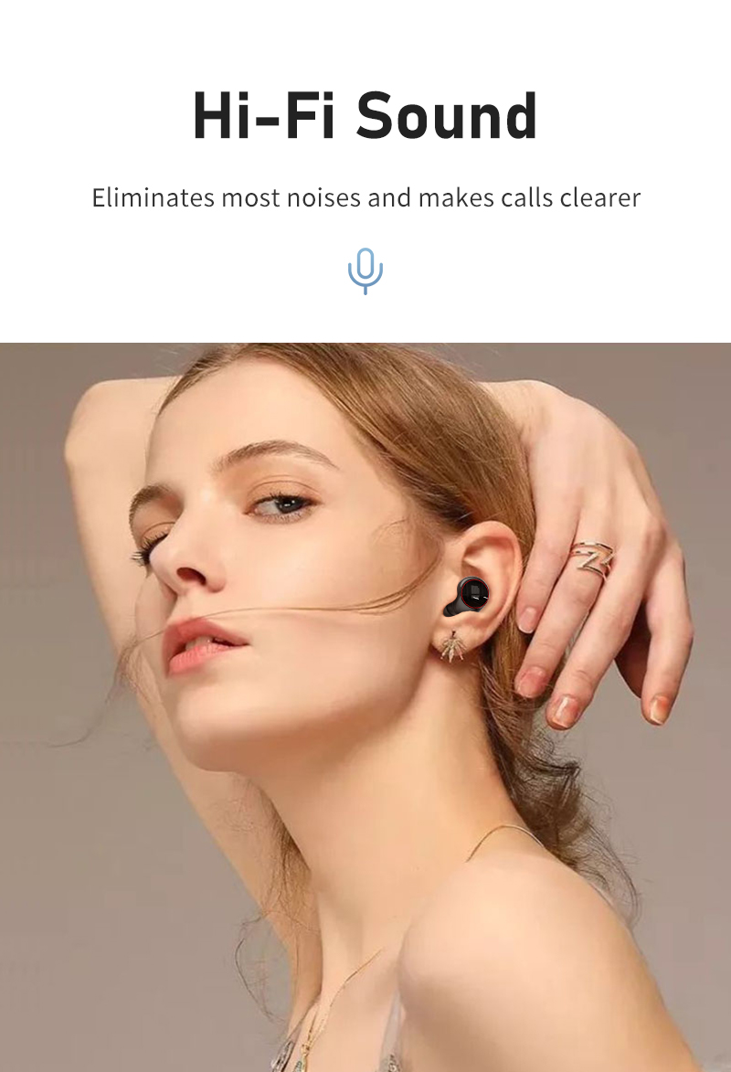 Wireless Earbuds TWS In-Ear Gaming Earphones Headphones Powered 200mAh Battery