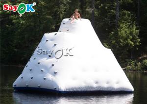 Wholesale Water Trampoline Toys White Inflatable Climbing Wall Inflatable Water Ice Mountain Customized Size from china suppliers