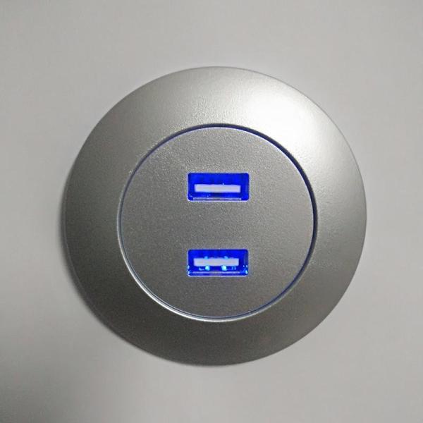 EU Standard Input 100-240V AC 50/60Hz Output 5V 2A Power Adaptor Silver Color