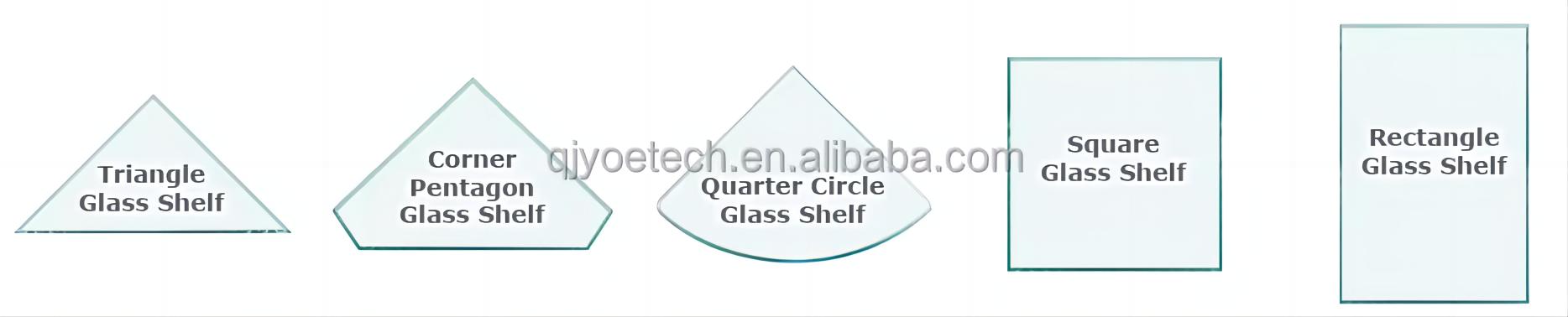 High Strengthened Clear Tempered Glass Magic Corner Wall Mounted for Interior Bathroom Shower Decoration