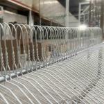 16-inch White Laundry Wire Hanger, Painted, 14.5 Gauge for Dry Cleaners