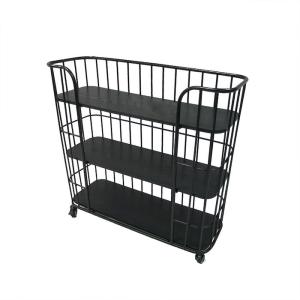 Wholesale Powder Coated 13L Metal Storage Trolley On Wheels Classical Design from china suppliers