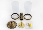 Antique Brass Bathroom Fittings Double Tumbler Holder Brass Material For Hotel