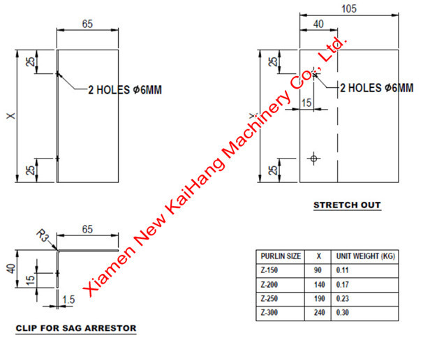 Slotted angle roll forming machine with servo motor for Z purlin clip fastening