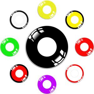 Wholesale Solid Color Big Blue Eye Contact Lens With 0.08mm Center Thickness from china suppliers
