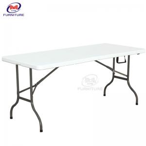 Wholesale 6ft Lightweight Round Outdoor Table And Chairs White Plastic Rectangular Folding Table from china suppliers