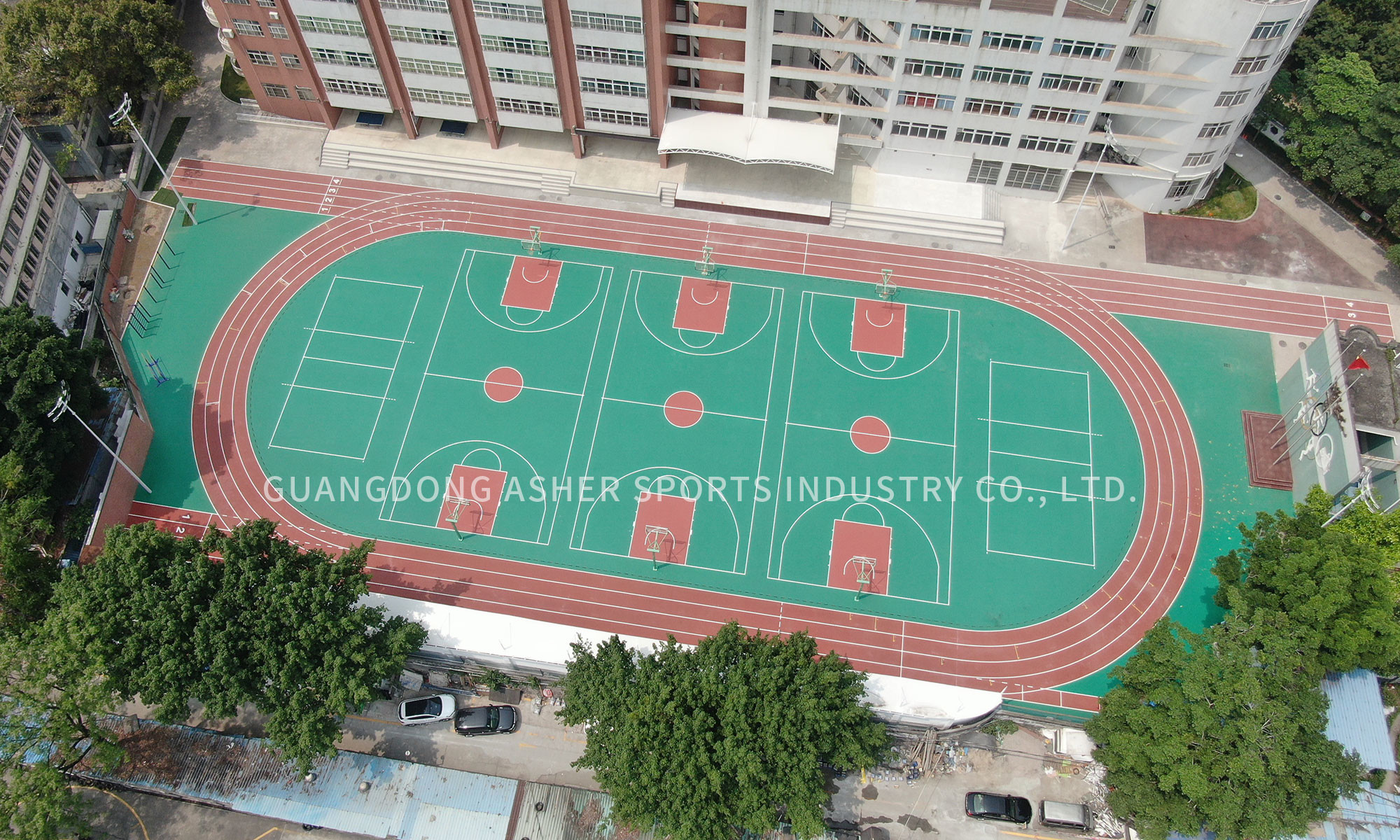 Fireproof Prefabricated Running Track Synthetic Athletics Use Tartan Type