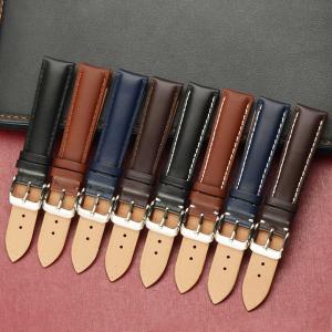 Wholesale ALK Genuine Leather Watchband Men Women Watch Band 20mm 18mm 16mm Wristwatch Strap on Belt Watchbands Bracelet Metal Buc from china suppliers