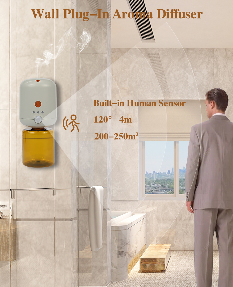 HOMEFISH 100-240V Essential Oil Plug In Wall Diffuser 130mL