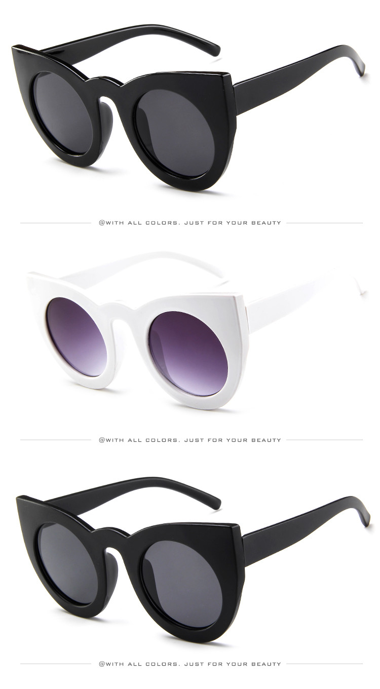 Butterfly Cat Eye Glasses Plastic Frame Clear Gradient Lens Sunglasses