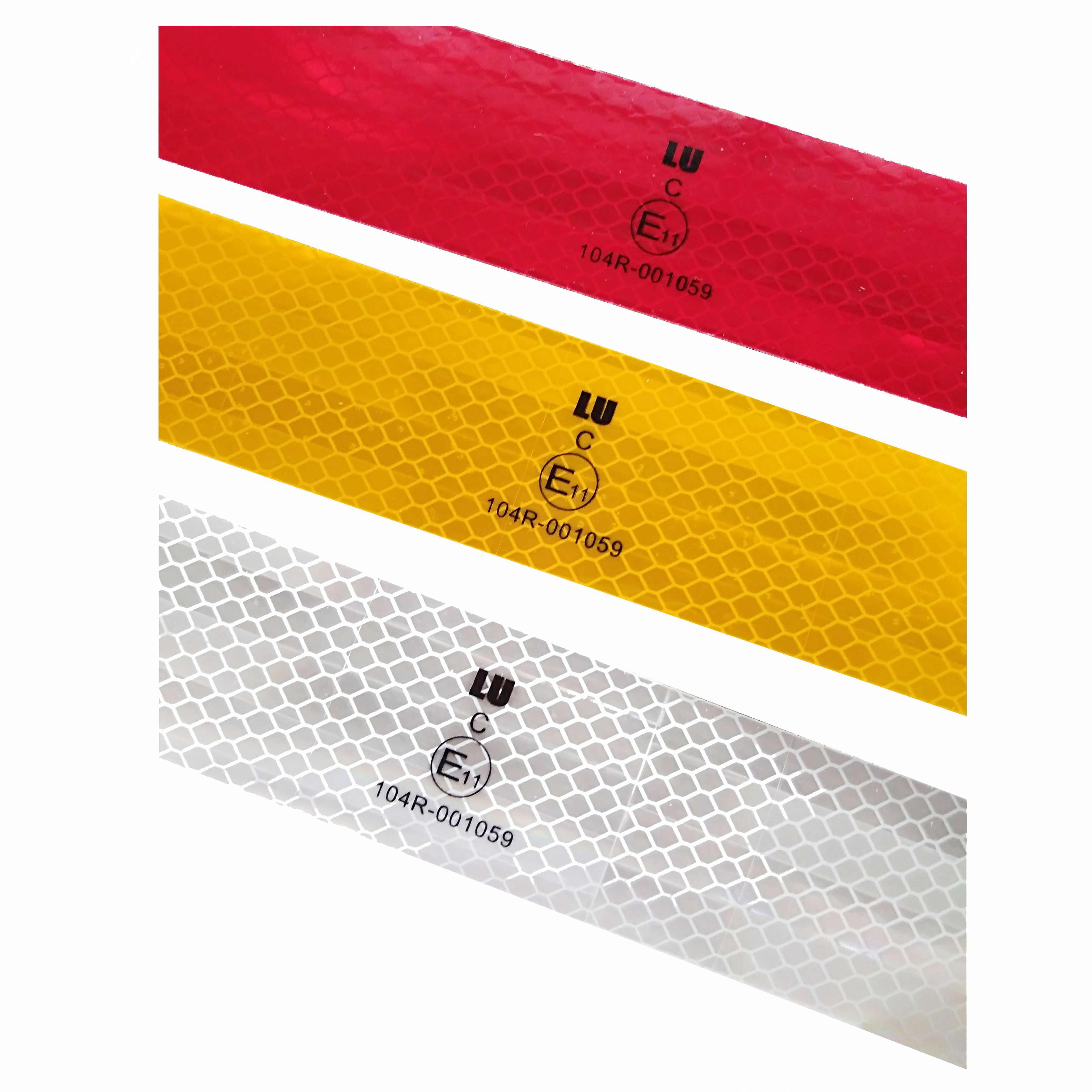 Red 2 inch Self Adhesive Conspicuity Emark ECE Reflective Tape for Truck Vehicle