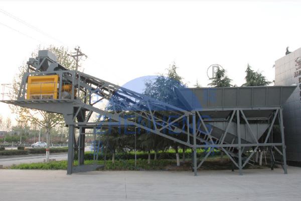 100m3 / H Twin Shaft Mixer YHZS100Mobile Concrete Batching Plant 2 X 10m3