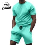 Cotton Jogging Men Sportswear Set Gym Tracksuit Drawstring 2 Piece Track Suit