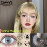 KSSEYE Soft Circle Cosmetic Big Eye Mulberry Grey Eye Color Contact Yearly 14