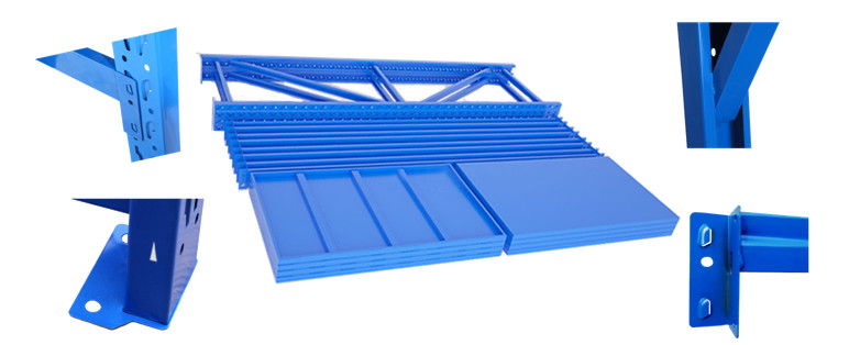 Customized Column And Beam Garage Storage Shelves , Light Duty Racking System