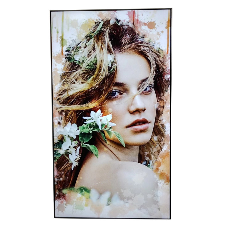 Advertising Player 50 Inch Frameless Art Window Digital Signage Lcd Display With Core I5