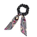 Wrinkle Bow streamer scrunchies printing hair accessories