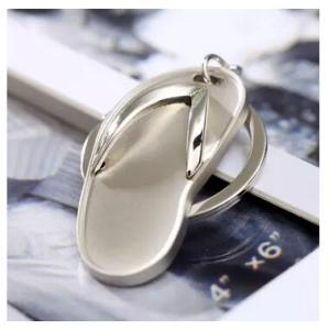 Wholesale New creative gift product metal slipper keychain keyrings from china suppliers