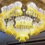 Custom Big Large Hotel Lobby Banquet Hall Murano Glass Pendant Light Modern