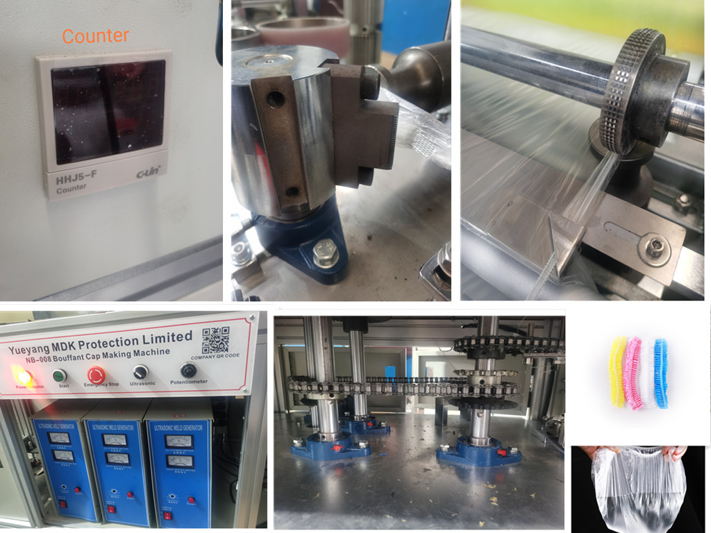 3350mm Long 840mm Wide Non Woven Bouffant Cap Making Machine