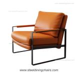 Luxury Celebrity Contracted Tiger Nordic Leather 42CM Single Seater Couch